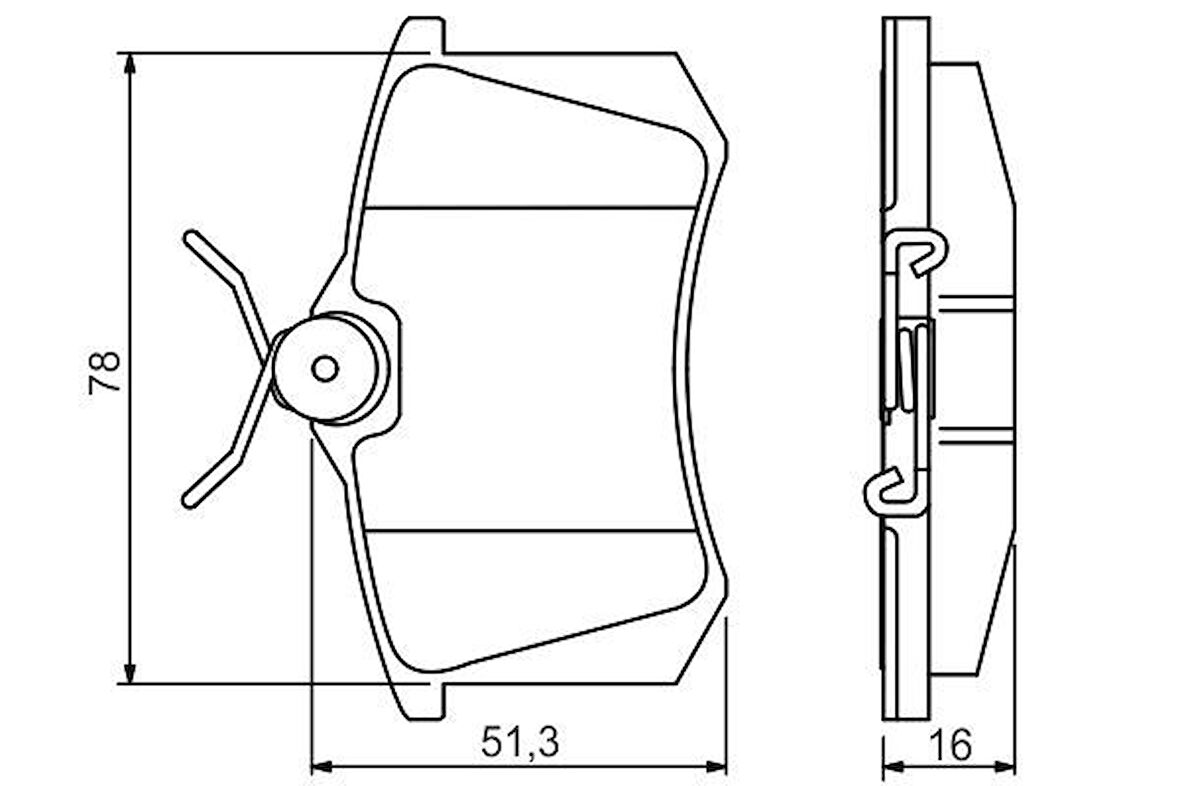 Psa Arka Fren Balatası Golf IV Bora Audı A1 A3 A4 A6 A8 Altea Cordoba İbiza III IV V / Megane II III Meg - Bosch 0986495231