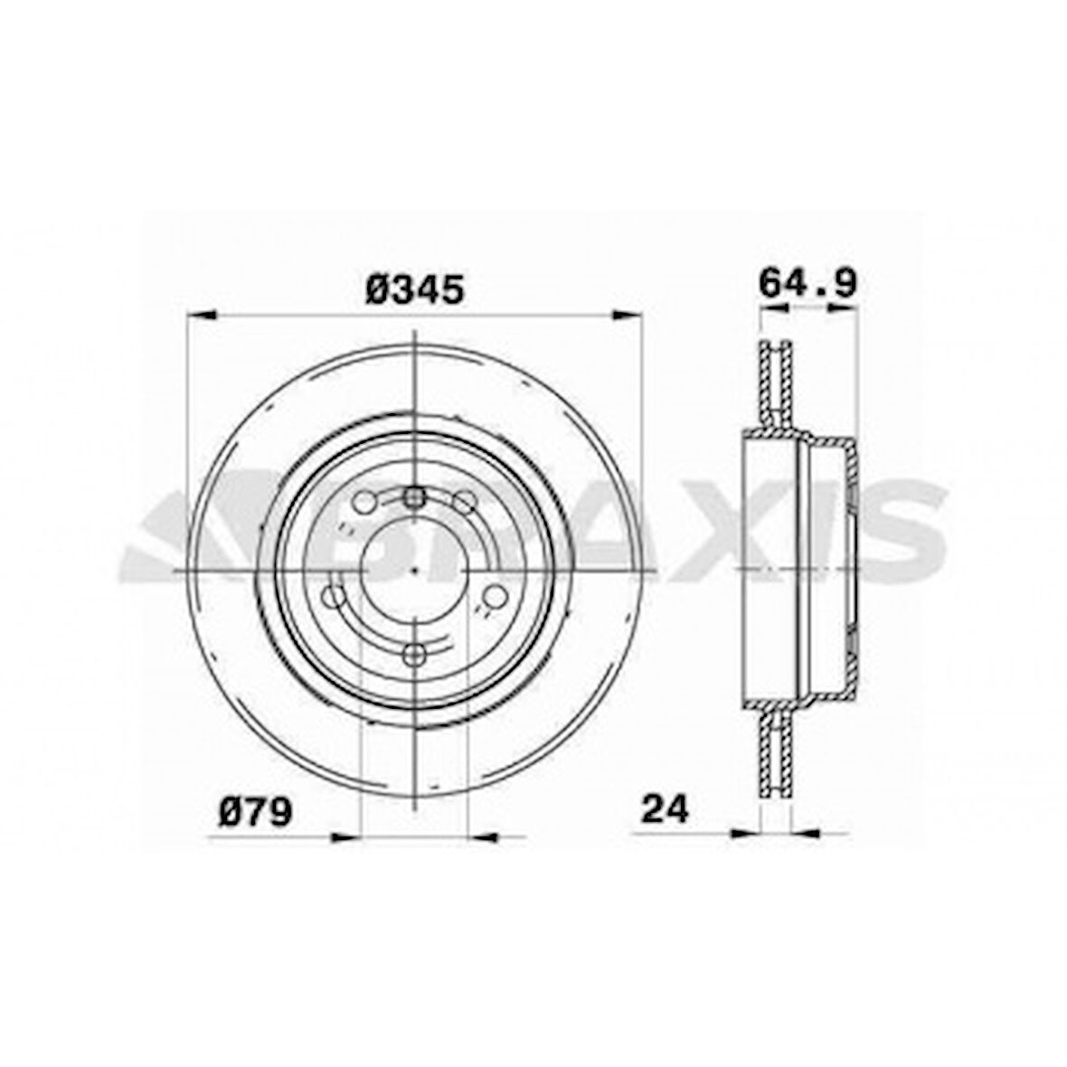 Bmw Fren Diski Arka Havalandırmalı Bmw E65 - Braxıs Ad0978