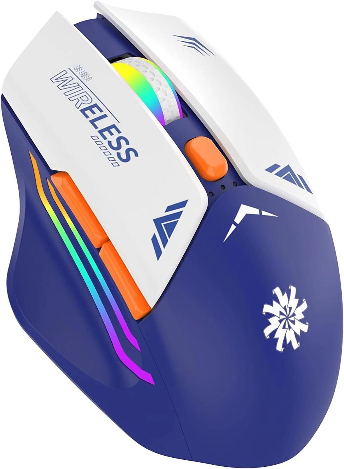 Mavi RGB Şarjlı Kablosuz 1600DPI Işıklı Kablosuz Mouse Bwm1