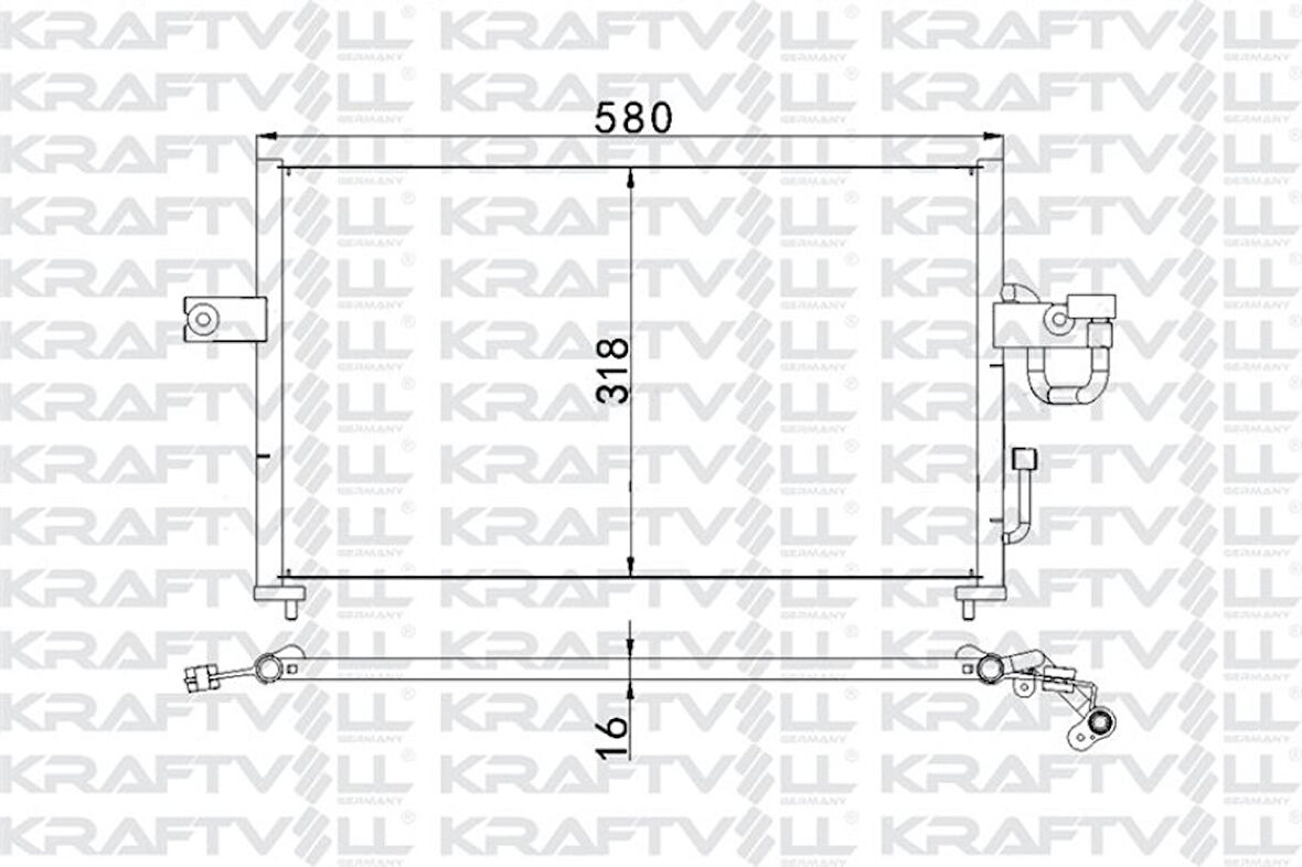 Hyundaı Klima Radyatoru Komple Hyundaı Accent 1994-2000 - Kraftvoll 08060041