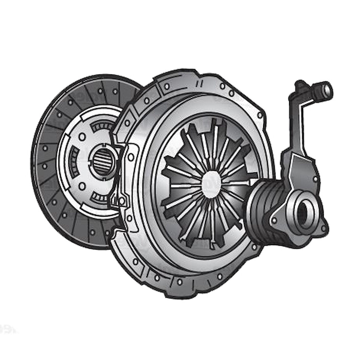 Renault 3'lü Debriyaj Takımı (baskı+dısk+hıdrolık Rulman) Clio, Megane, Modus-Scenic (valeo 826553+810086) - Valeo 834095