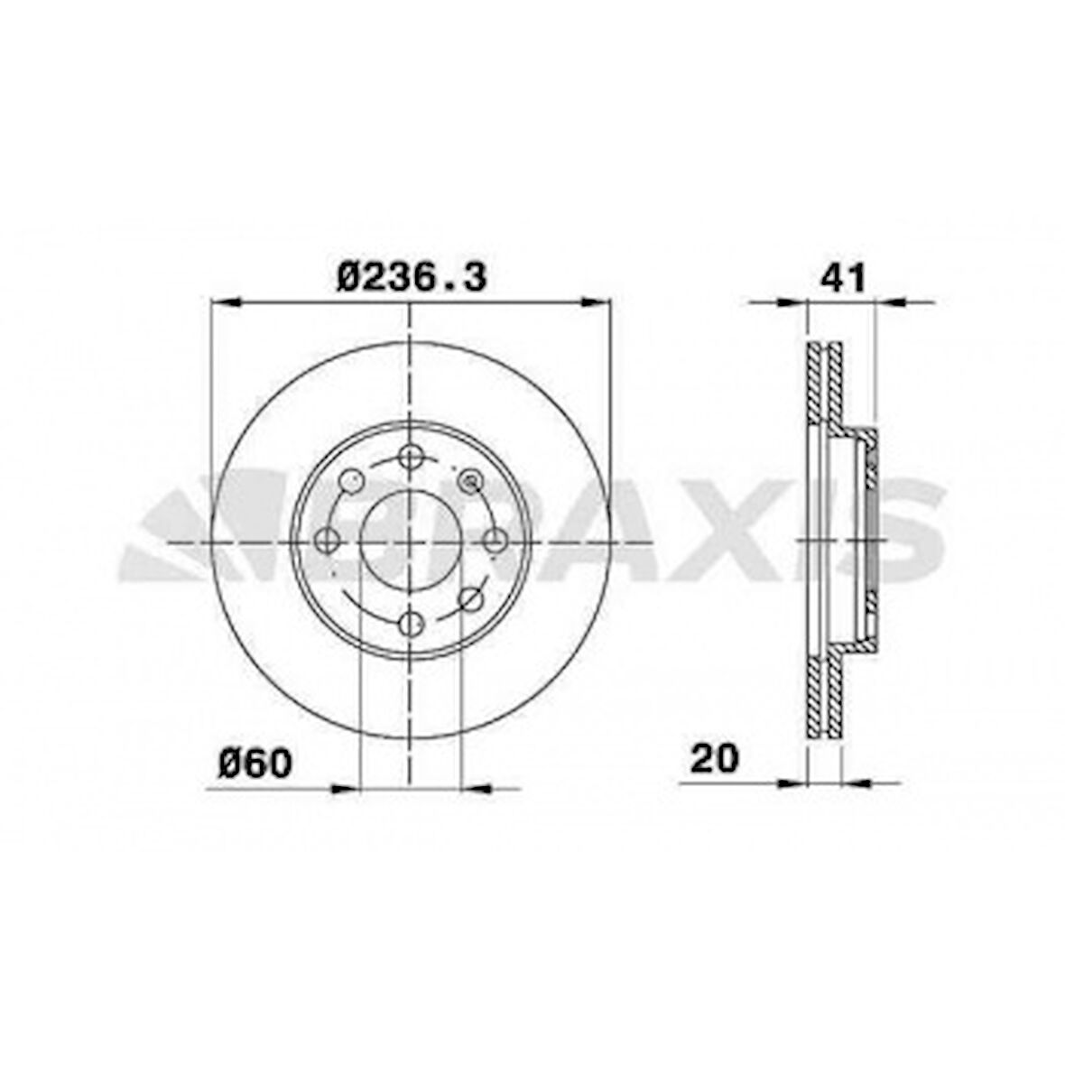 Opel On Fren Diski Astra F 92>98 Corsa B 93>02 Astra Classıc 99>02 - Braxıs Ae0032