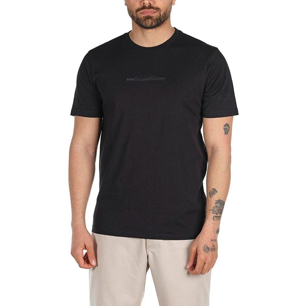 Columbia M Bar Split Graphic Ss Tee Siyah T-shirt