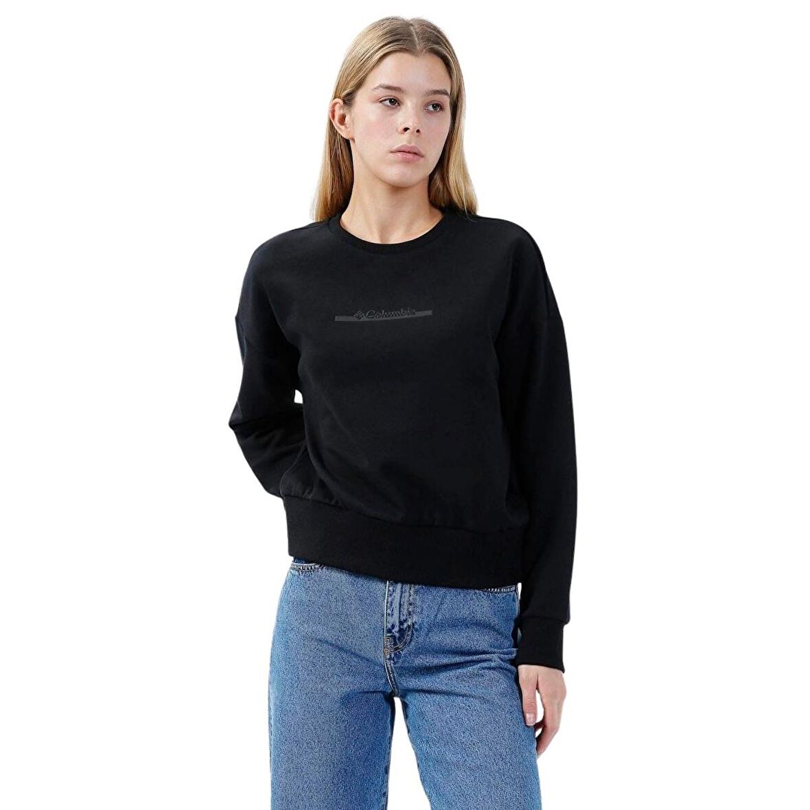 Columbia Csc w Bar Split Crop Siyah Sweatshirt