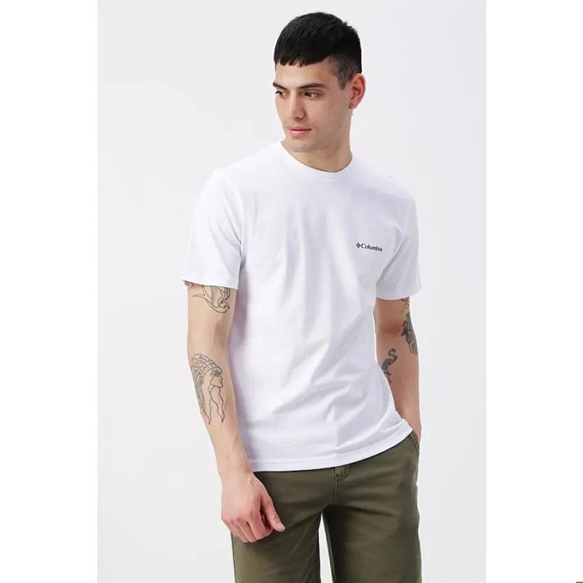 Columbia Csc M Basic Sm Logo Brushed Ss Tee Erkek Kısa Kollu Tişört CS0282-100