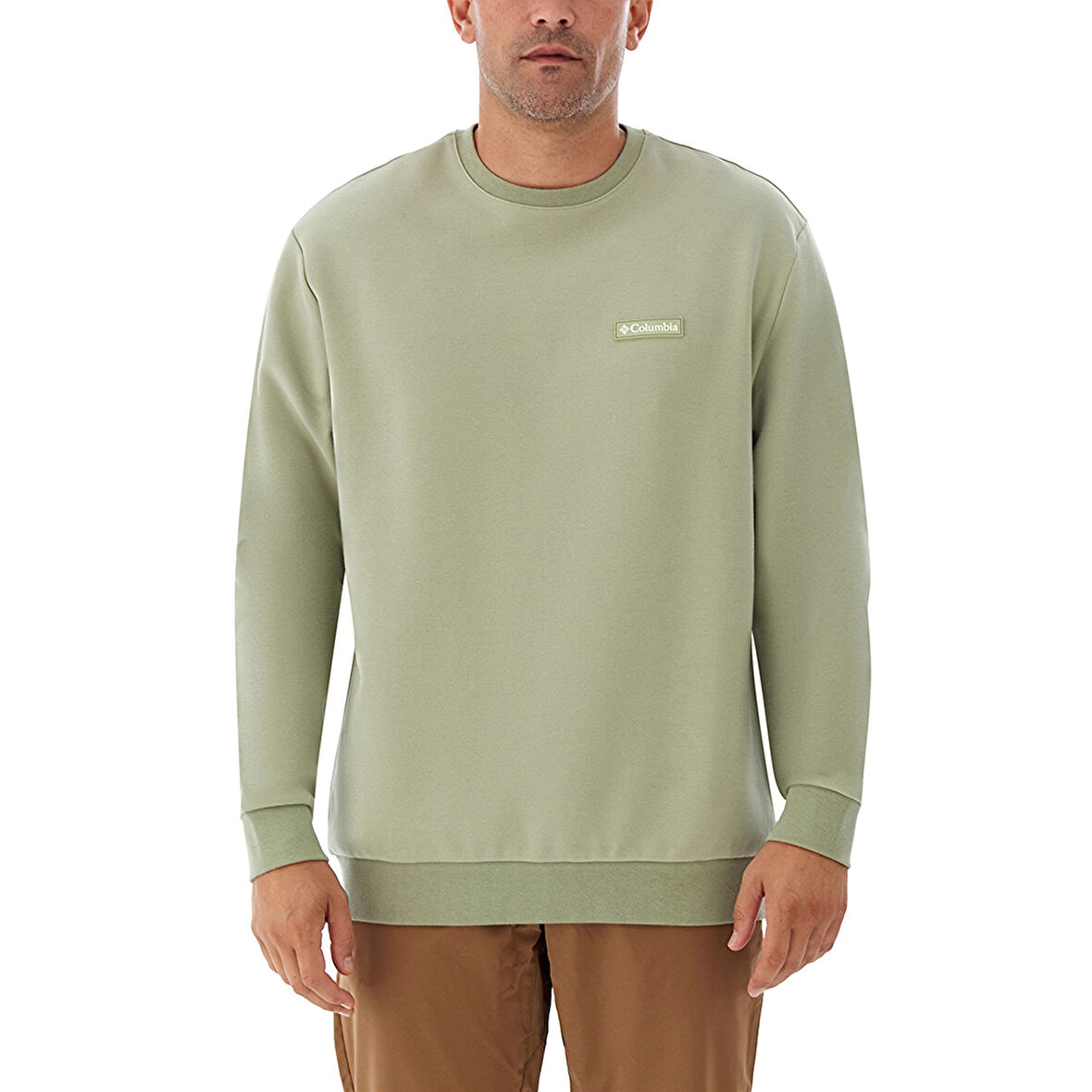 Gem Label Crewneck Erkek Yeşil Outdoor Sweatshirt CS0382-348