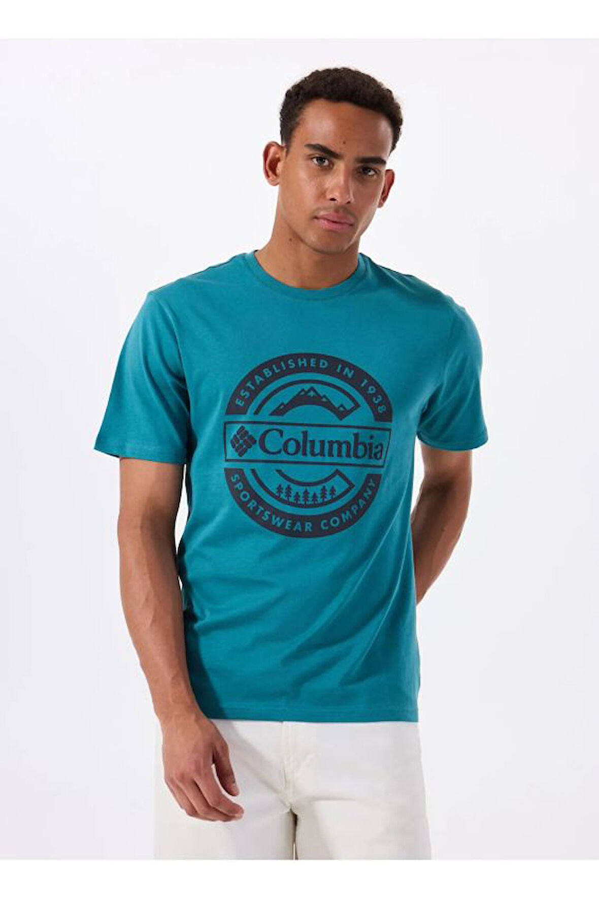 Columbia CSC Button Badge Erkek Kısa Kollu Tişört CS0387
