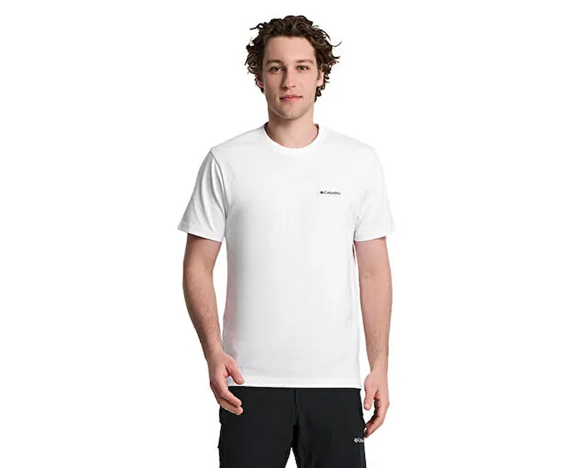 Columbia Cs0405 Csc M Columbia Gem Label Ss Tee Erkek Günlük Tişört 9110801100 Beyaz