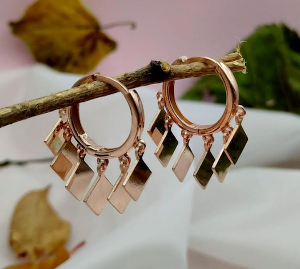 SALLANTILI HALKA 925 GÜMÜŞ KÜPE