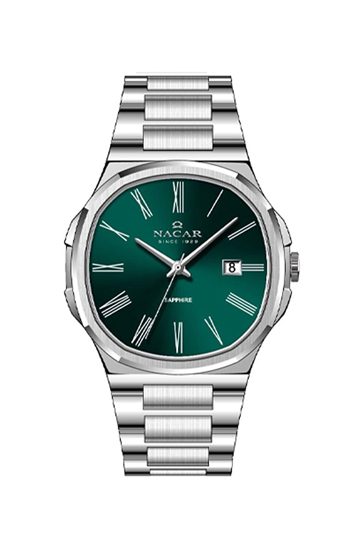 SAFİR CAM KLASİK GÜMÜŞ ERKEK KOL SAATİ NC33-298377-ANM