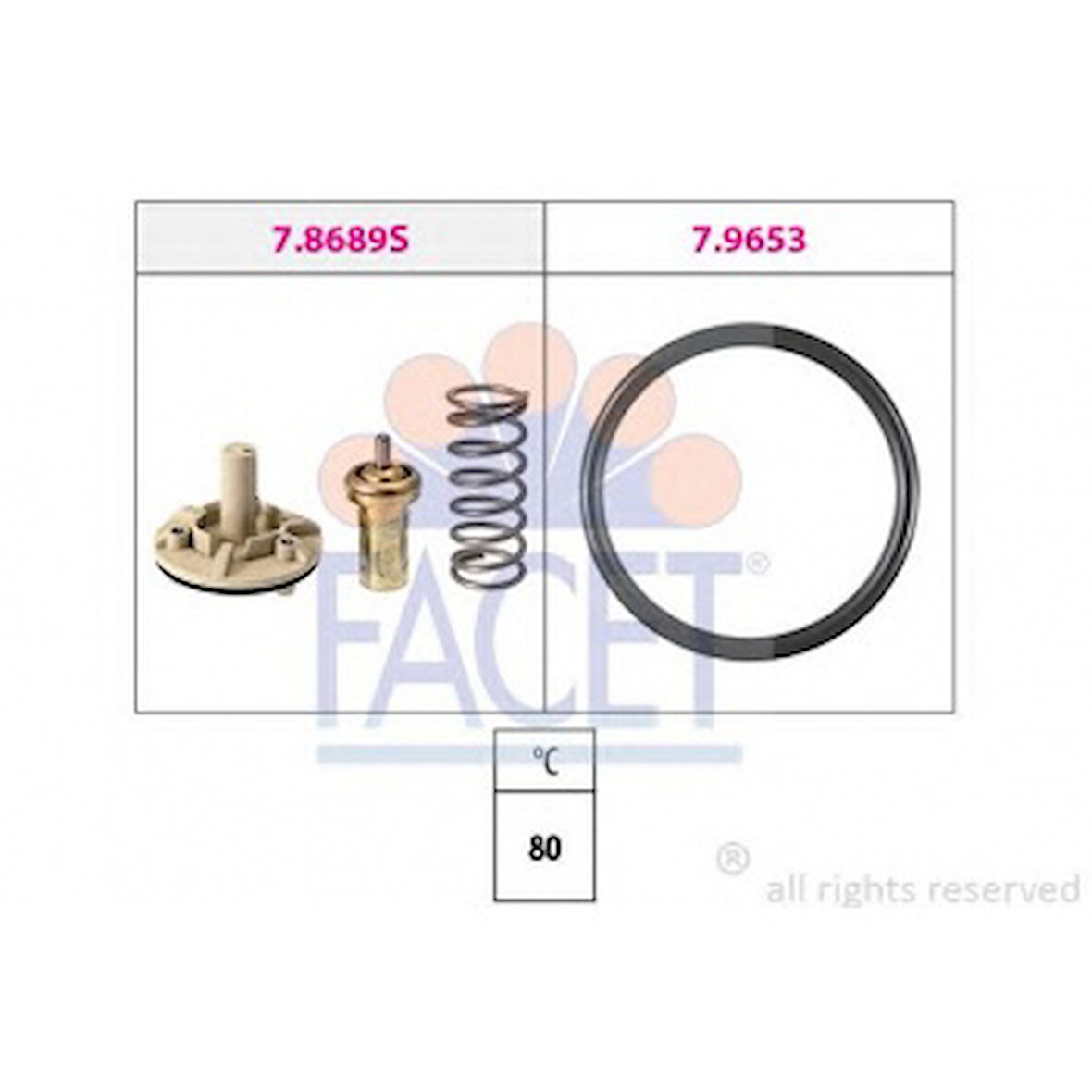 Vag Termostat 80>95° Golf V VI Jetta III IV Polo Scirocco Tiguan Touran A1 Fabıa İbiza V Alhambra 1,4tsi - Facet 7.8689