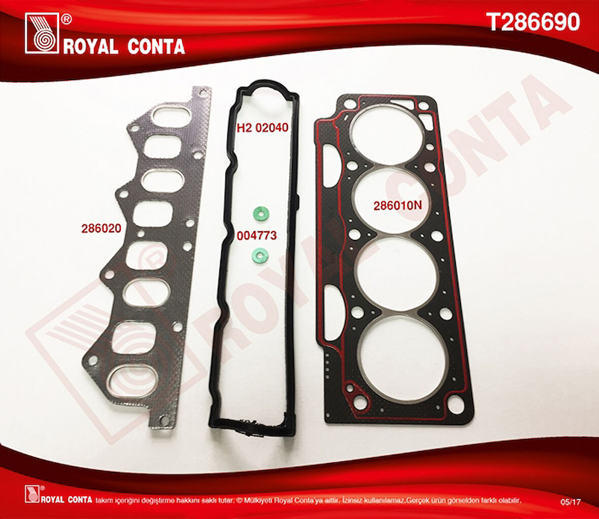 Renault Motor Takım Contası Ust Kecesiz Laguna Megane 1,8 / 2,0 8v (f3p / F3r) - Royal T286690