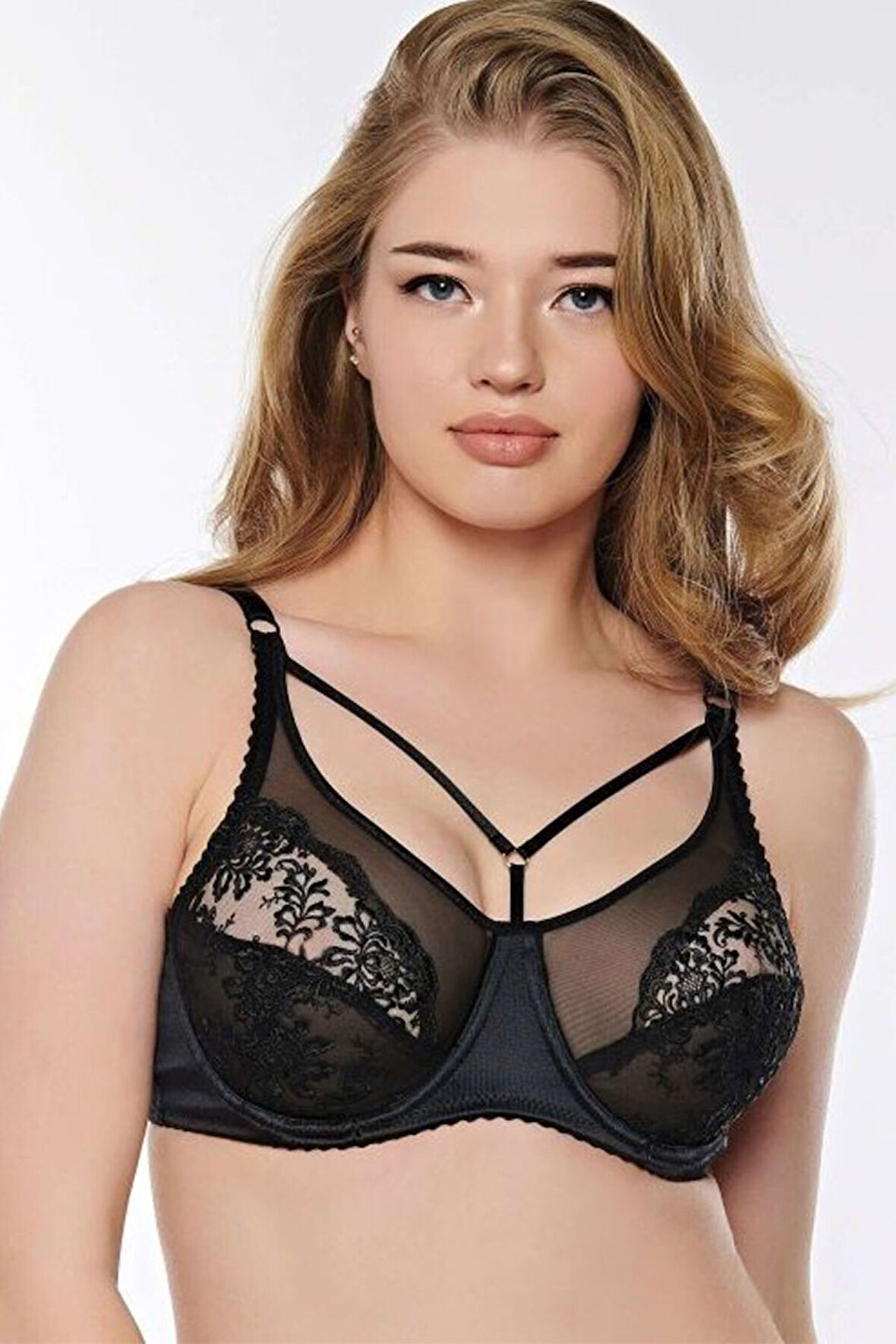 Anıl 3812 Günlük Çiçek Desenli Desteksiz Balenli İp Aksesuarlı Askıları Çıkabilir Dantel Detaylı Sütyen MAN3812