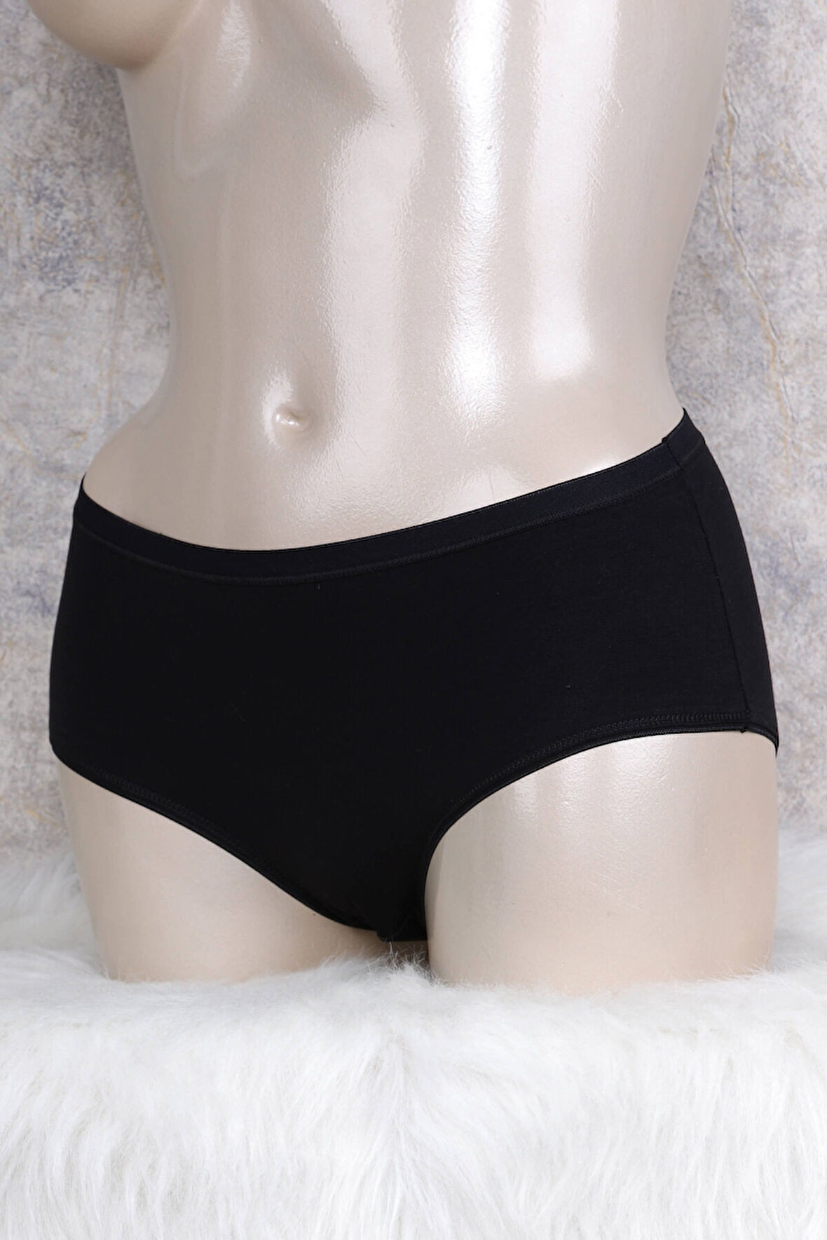 Kadın Pamuklu Orta Bel Geniş Bel Lastikli Slip (2677) MAN2677
