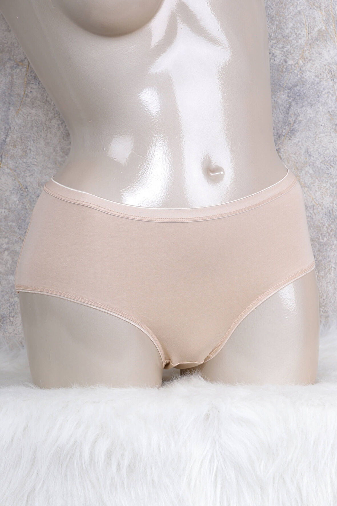 Kadın Pamuklu Orta Bel Geniş Bel Lastikli Slip (2677) MAN2677