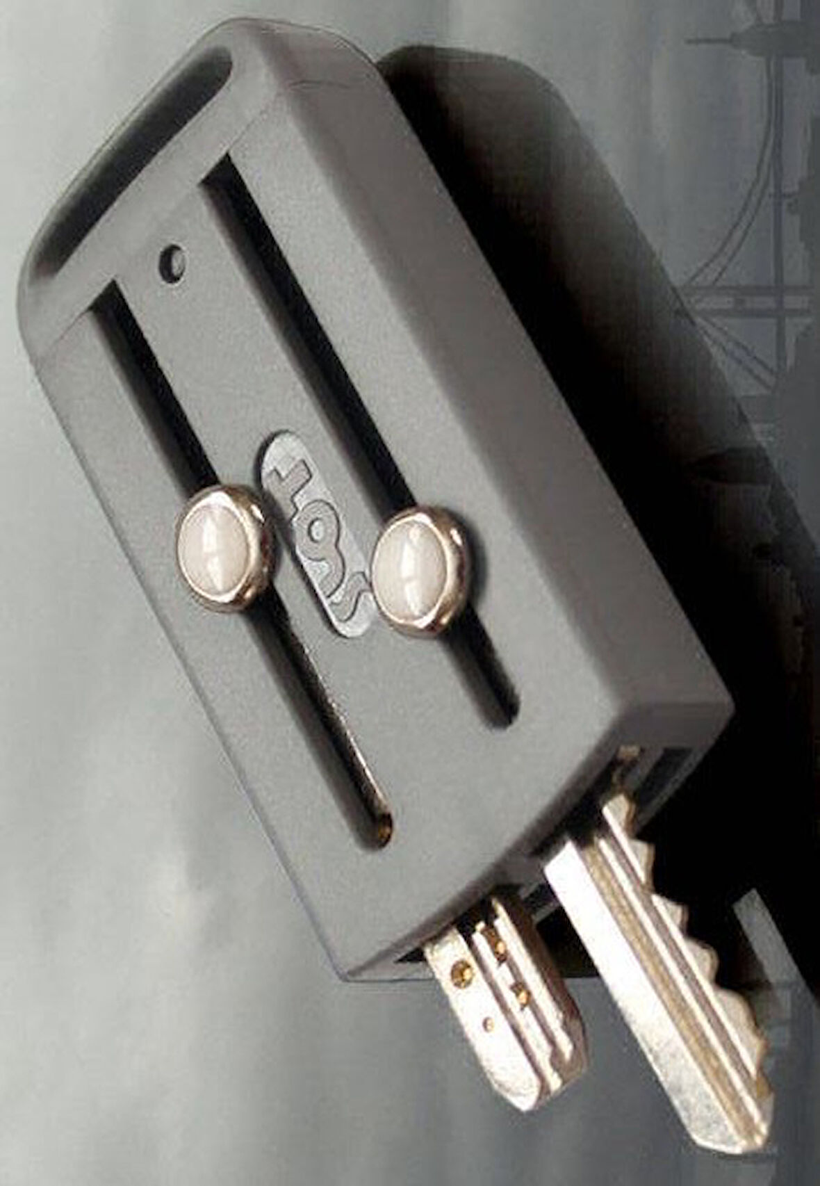 Slot Gri Anahtarlık Anahtar Kabı 4 adet Boncuklu