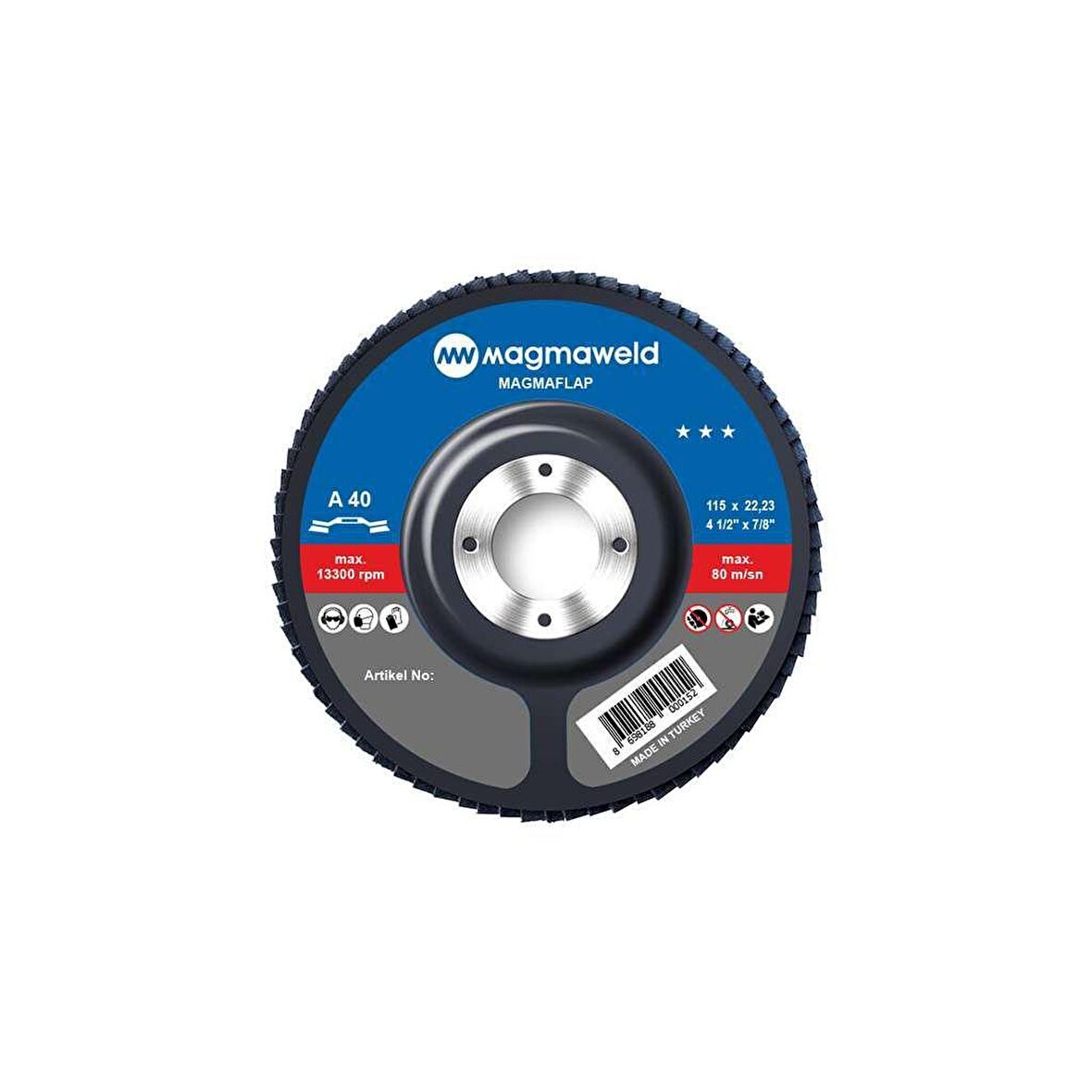 Magmaweld Flapdisk AO 40 KUM-115x22mm-813M31154A (10 Adet)