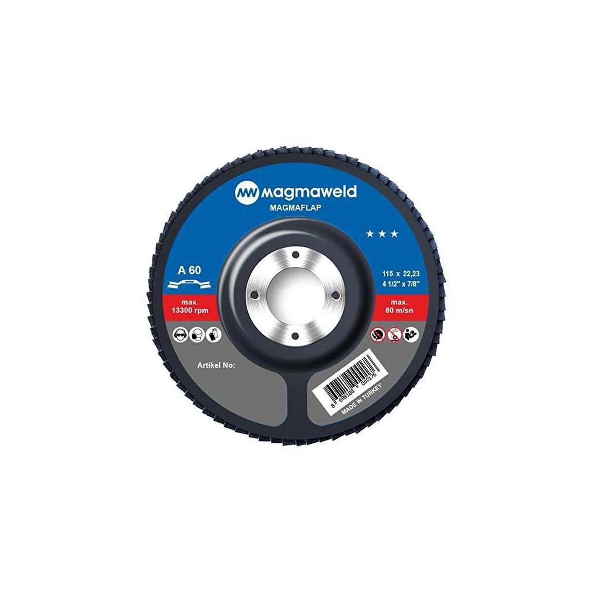 Magmaweld Flapdisk AO 60 KUM-115x22mm-813M31156A (10 Adet)