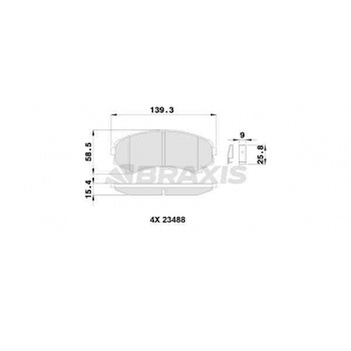 Mazda On Fren Balatası Mitsubıshı Pajero 3.2di D 07> Mazda E2000; E2200 2.0.2.2d (06 / 1994 08 / 2002) 14 - Braxıs Ab0244