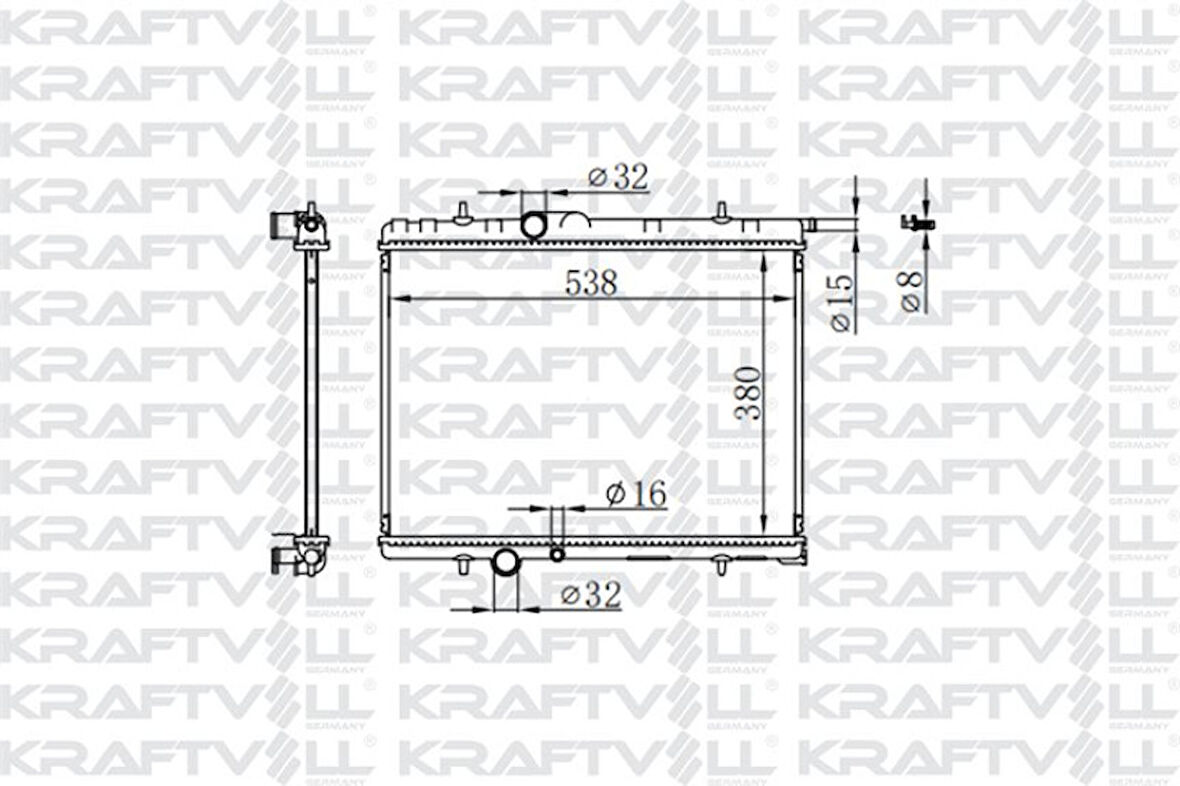 Psa Su Radyatoru P307 P206 C4 C4 (b7) Ds4 Xsara II Xsara Picasso (tu5jp4)1,6 16v Otomatık P206 Tu3jp (38 - Kraftvoll 08040043