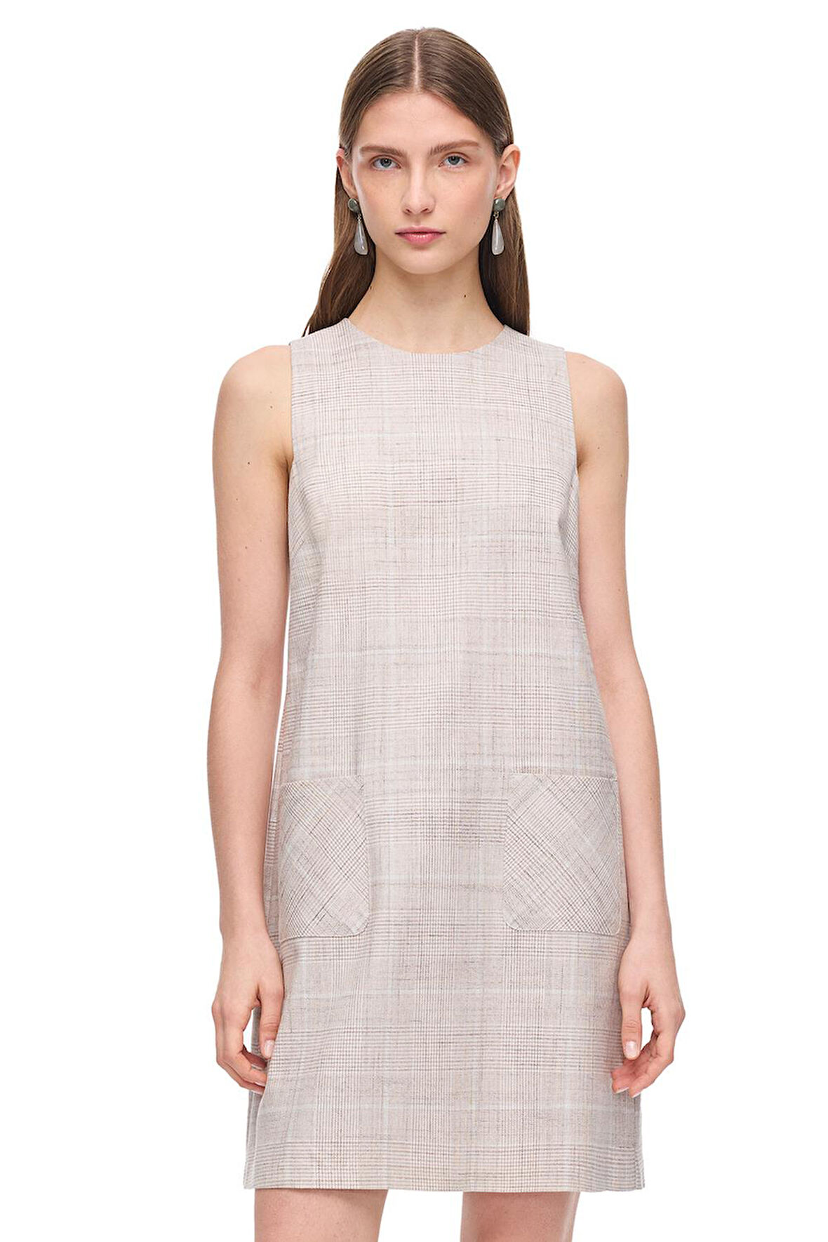 Perspective Diones Elbise 3895-Bej