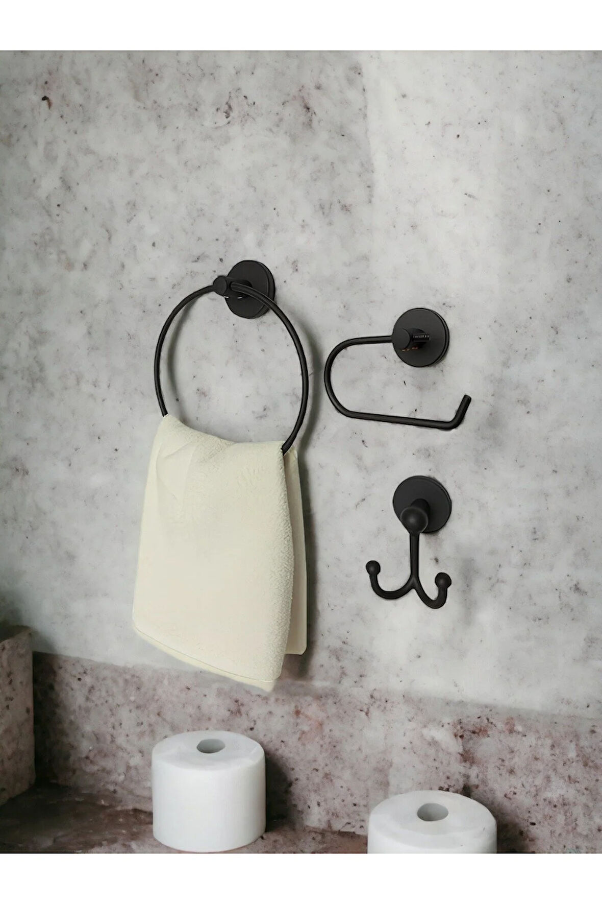 Yuvarlak Havluluk Kapaksız Tuvalet Kağıtlığı Bornozluk