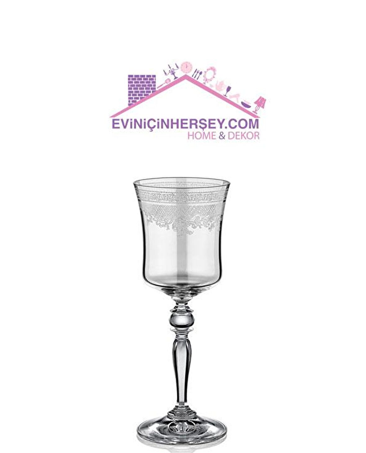 CEMİLE 1MN-C5862-185 CELINE PANTO 6LI BEYAZ ŞARAP KADEHİ