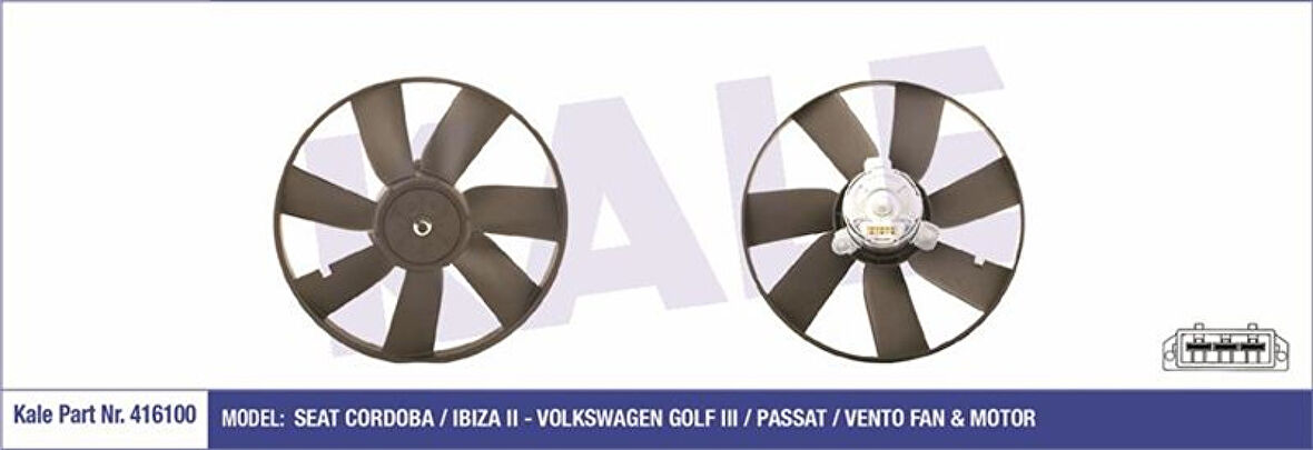 Vag Fan Motoru (250 / 80w 318mm) Cordoba İbiza II Golf III Passat Vento - Kale 416100
