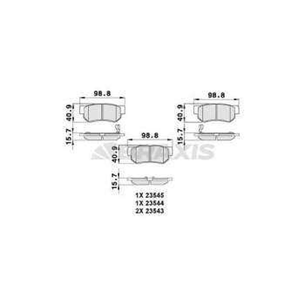 Hyundaı Arka Fren Balatası Disk Elantra 06-10 / Getz 02-11 / Matrıx / Santafe 01-06 / Sonata 98-05 / Sonata - Braxıs Ab0097
