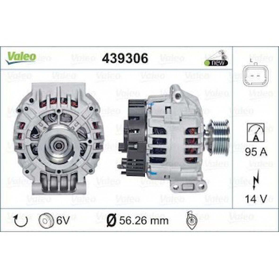 Renault Alternator 12v 95a Clio II Espace Kangoo Laguna - Valeo 439306