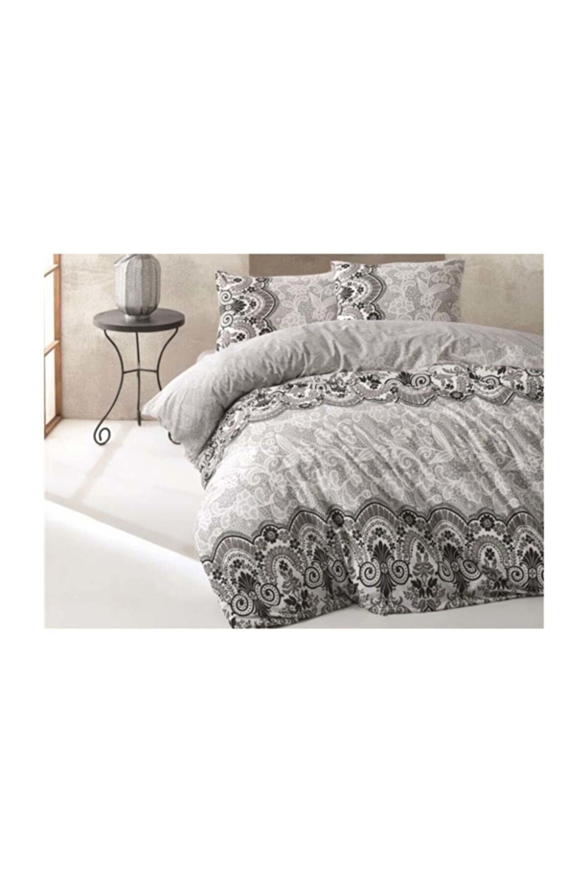 Kristal By Taç Kristal Ranforce Nevresim Takımı Çift Kişilik Ilkin Gri