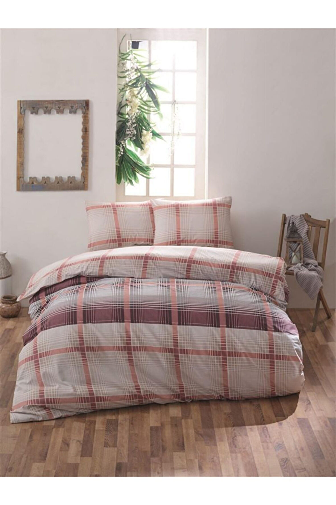 Kristal Kahve Ranforce Nevresim Takımı Çift Kişilik Şimal