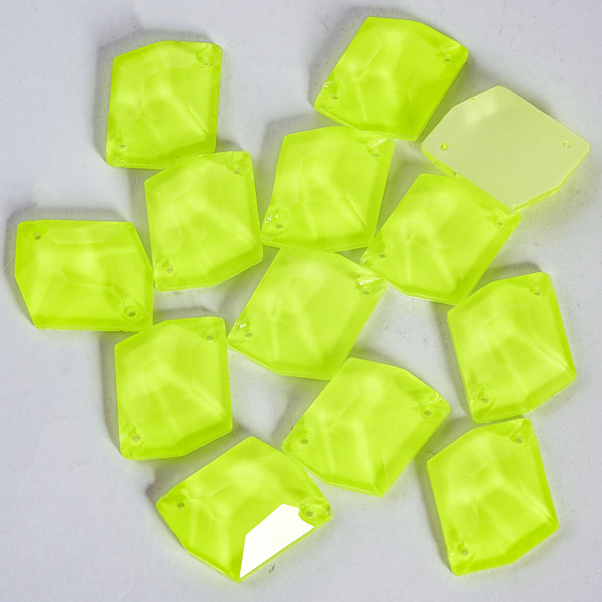 Gymo Premium Delikli Dikme Kristal Taş Cosmic 10*14mm N04 Citrine Neon (36 Ad)