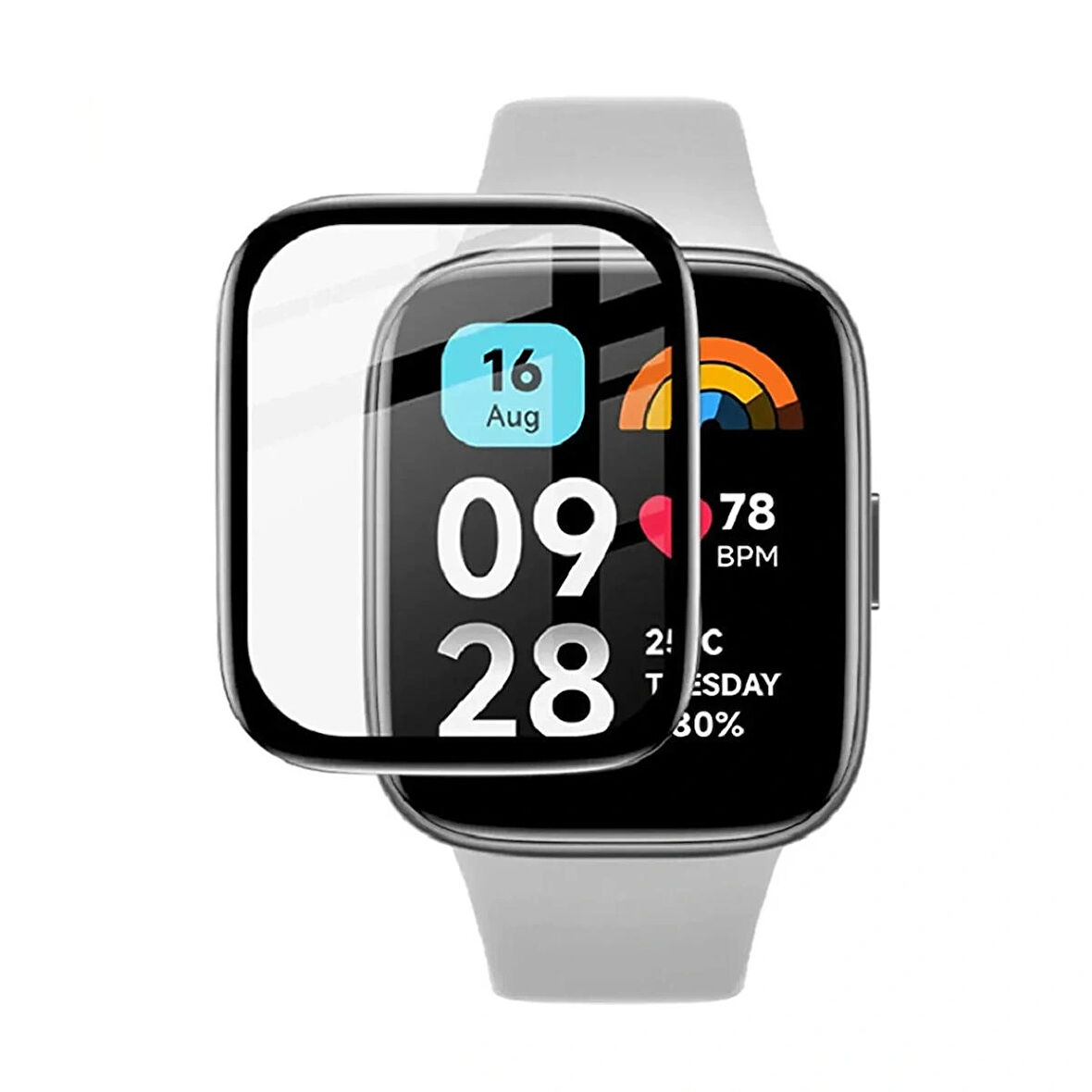 Xiaomi Uyumlu Redmi Watch 3 Active 1.83" Ekran Koruyucu 3D Kavisli Full Kaplama Pmma