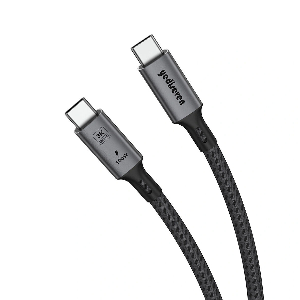 USB 4 To Type C 4.0 Harici SSD Kablosu 40GBPS Hızlı Veri Aktarma 100WATT Kısa Şarj Kablosu 20 cm