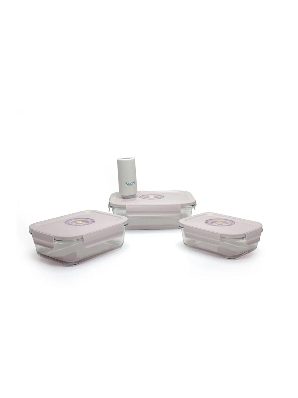 Bigatti SEN04P Lila Renk Vakumlu Saklama Kabı Seti