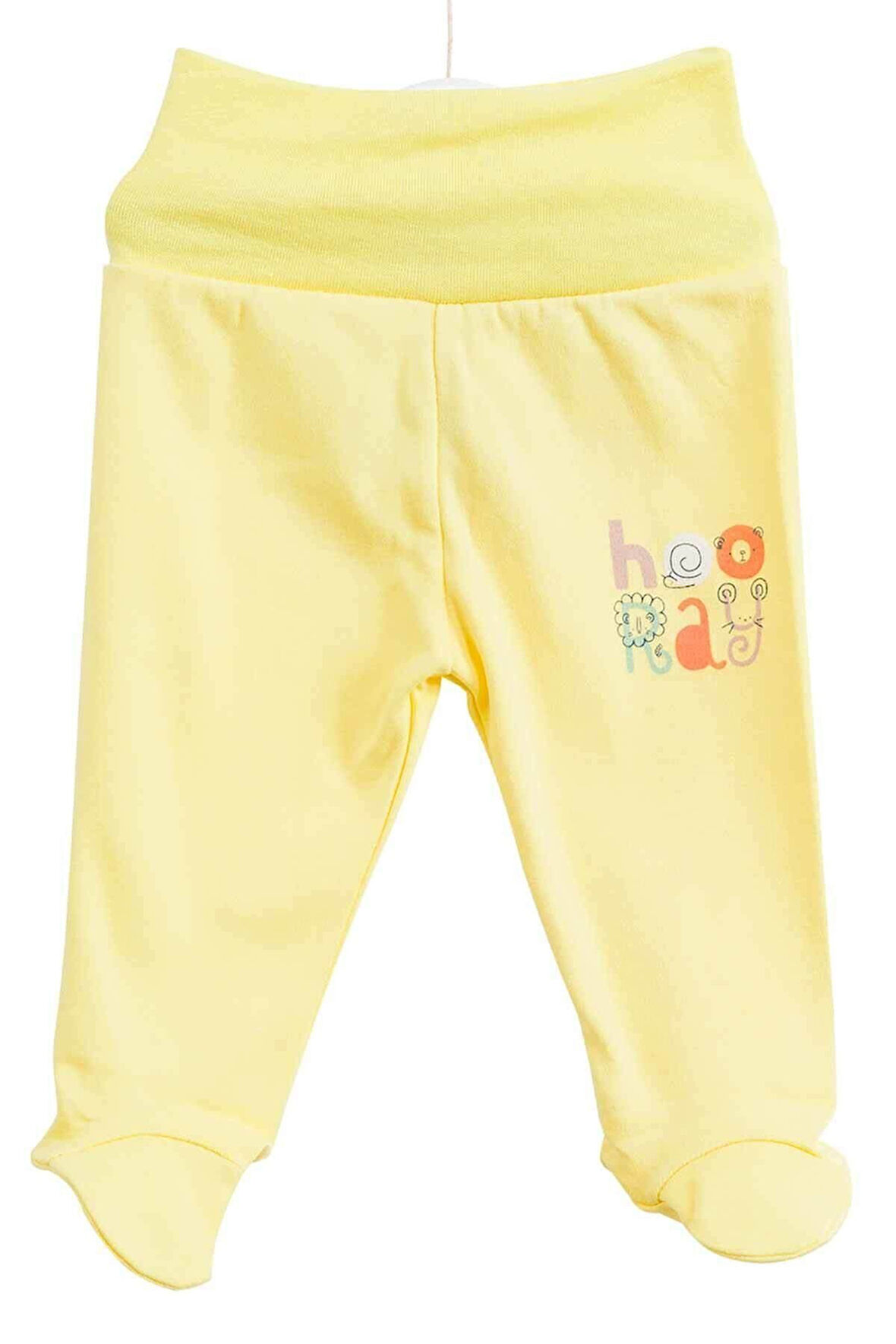 Koyu Sarı Kız Bebek Patikli Pantolon