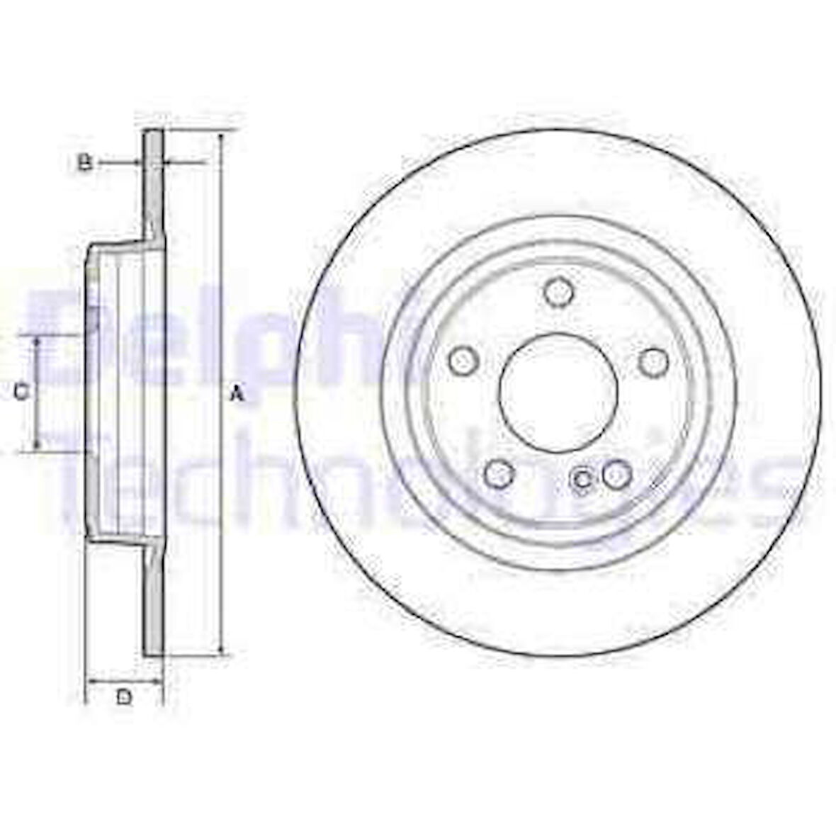 Mercedes Fren Diski Arka X156 13> W176 12>18 W246 13>18 C117 13>18 - Delphi Bg4558c