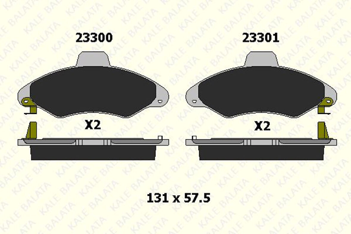 Ford On Fren Balatası Escort 95>00 (dort Fisli) - Kale B 23300 186 05 Ans