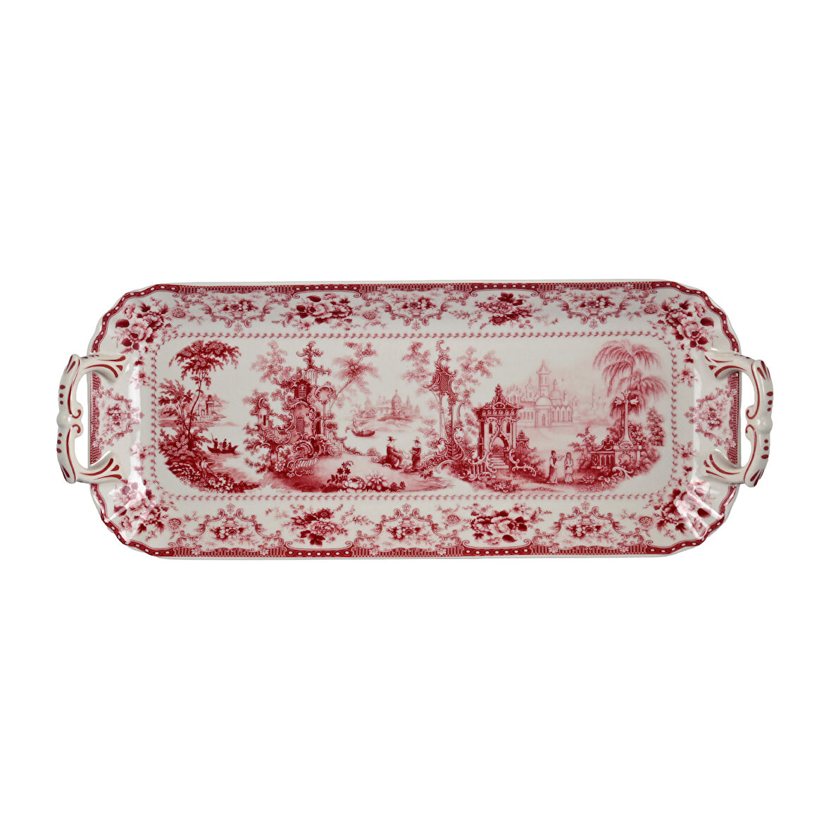 Lucky Art Florantine Kulplu Baton Tabak 33Cm Kirmizi