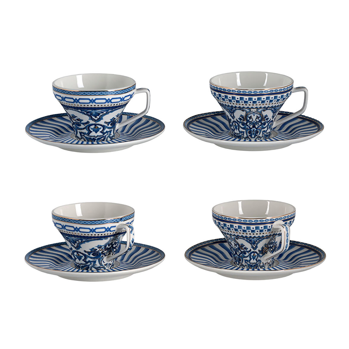 Berghoff Lunetta Bone 4Lu Kahve Fincani Seti