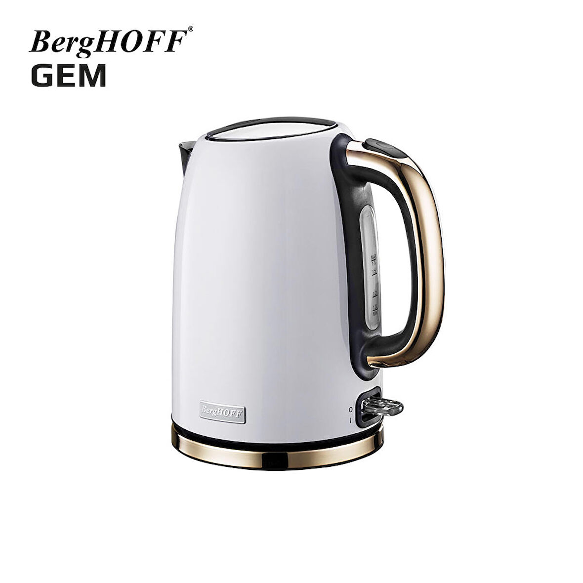 BergHOFF GEM TITAN 1.7 Litre Parlak Beyaz Gold Su Isıtıcısı