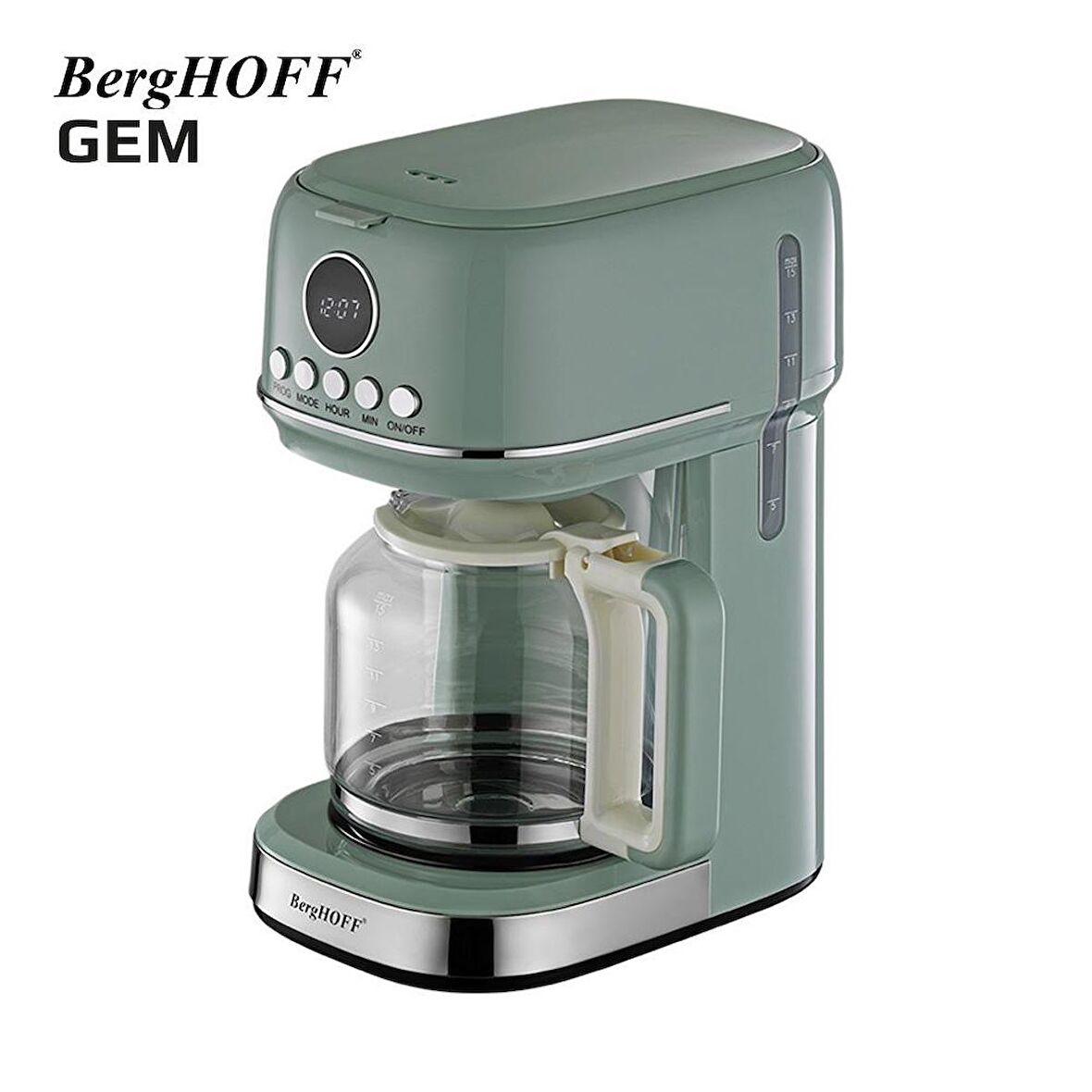 BergHOFF GEM RETRO 15 bardak Mint Yeşil Filtre Kahve Makinesi - 7950401