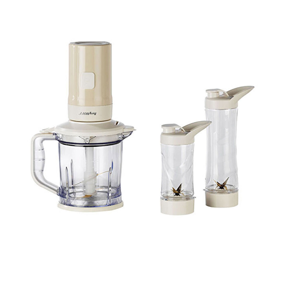 Berghoff Gem Retro Kişisel Blender ve Doğrayıcı Krem