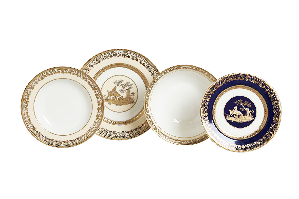 Lucky Art Lavinia Bone China Porselen Klasik Yemek Takımı 67 parça