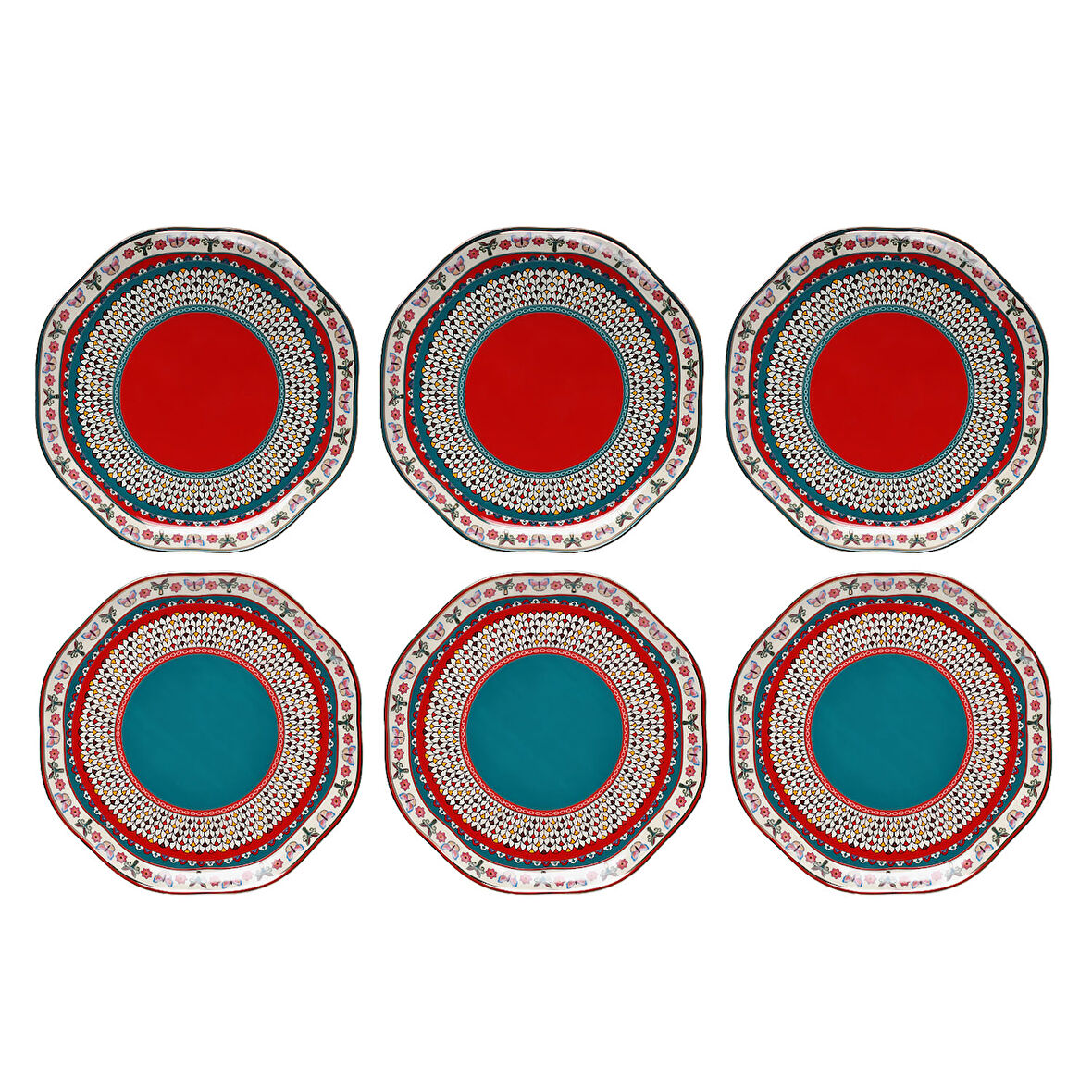 Lucky Art Liora Bone 19Cm 6Li Tabak Seti