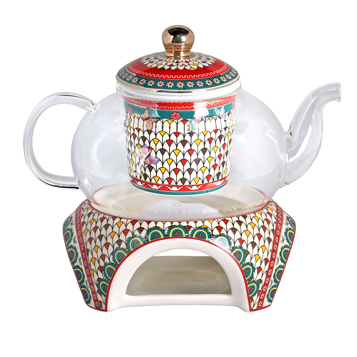 Lucky Art Liora Bone Isiticili Cam Demlik