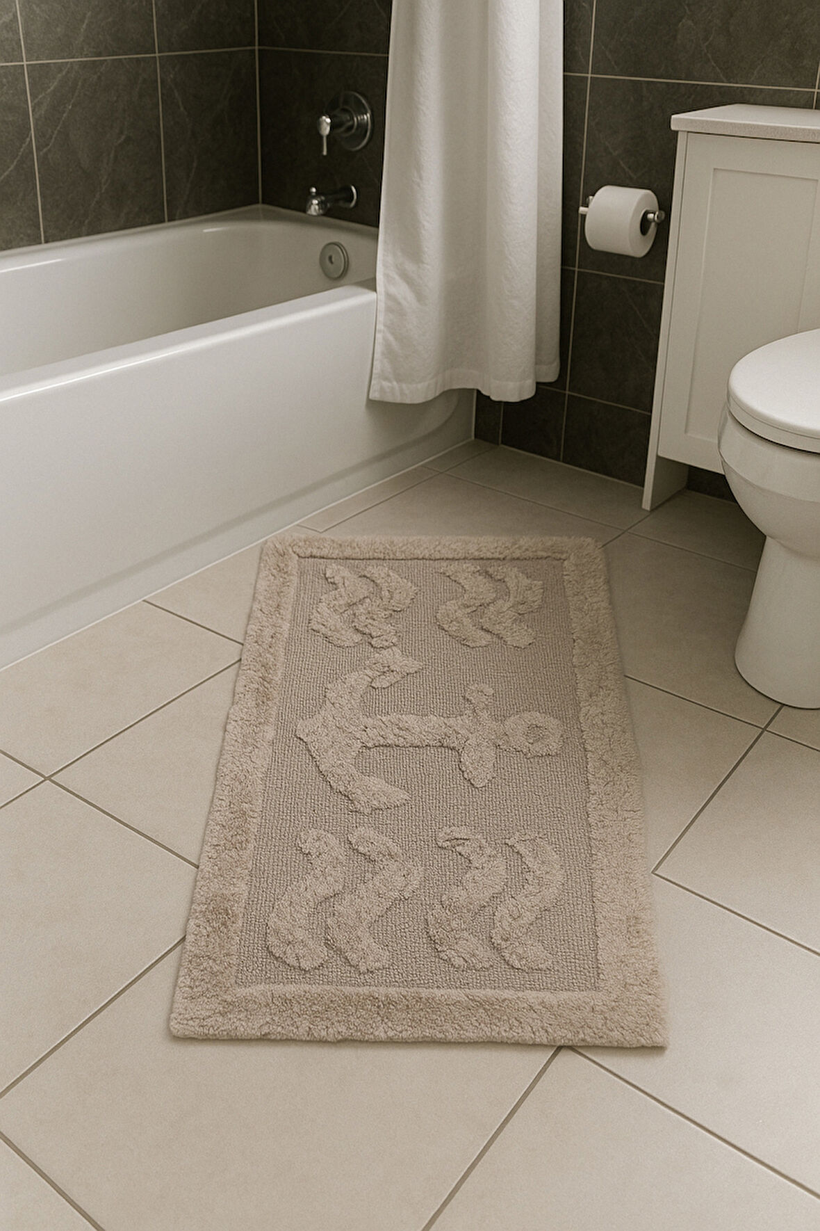 Özdilek Çapa Desenli Paspas 50 x 80 cm Bej