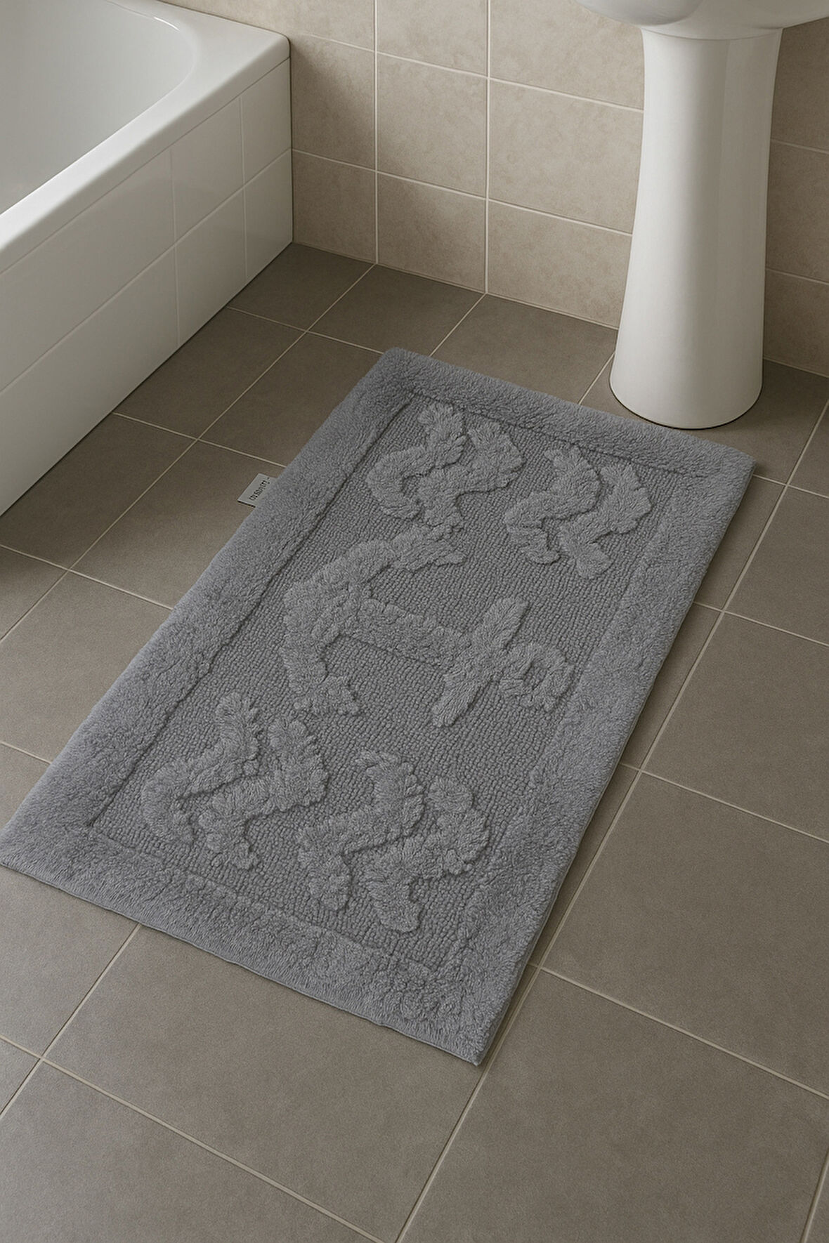 Özdilek Çapa Desenli Paspas 50 x 80 cm Gri