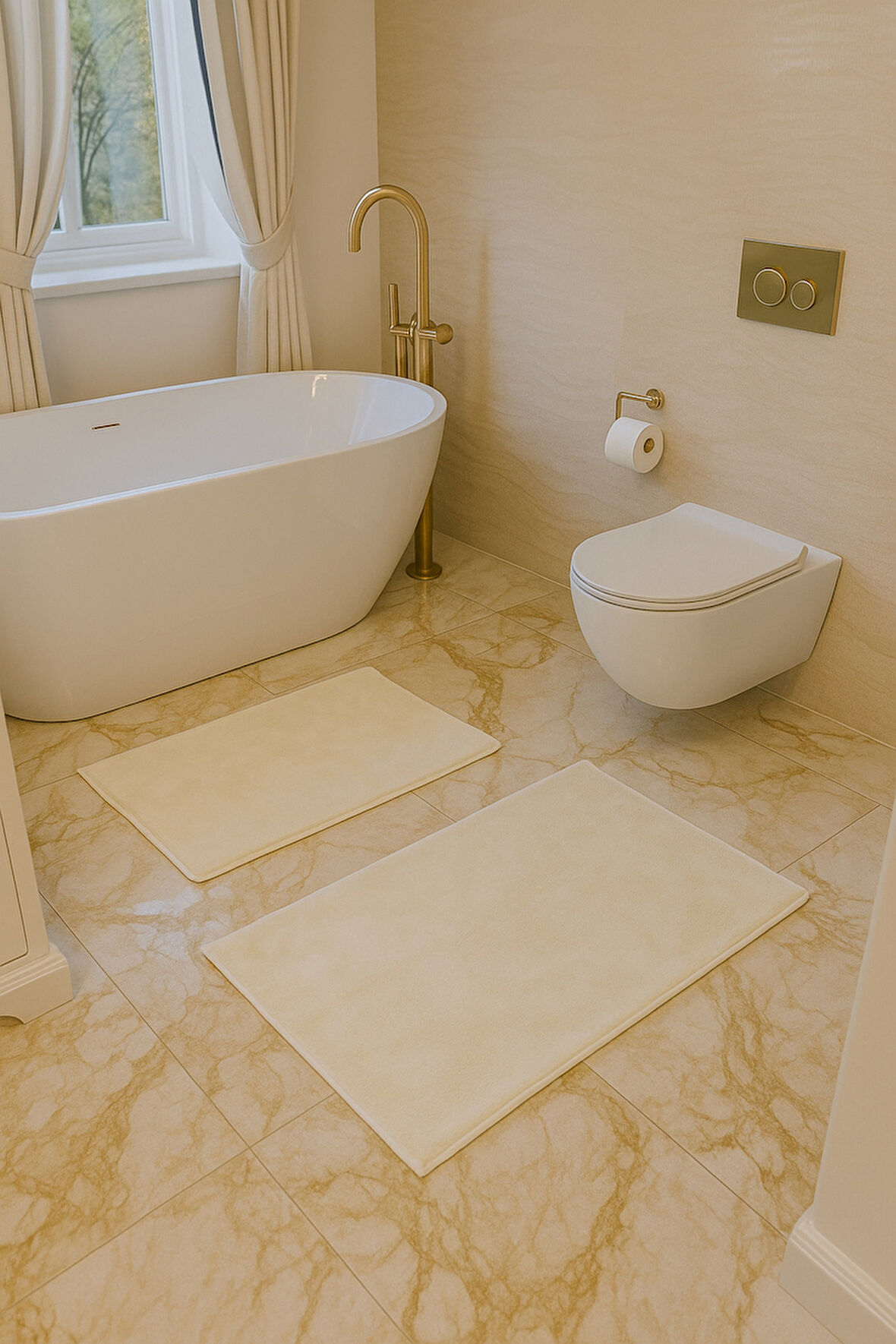 Özdilek Post Paspas Takımı Krem